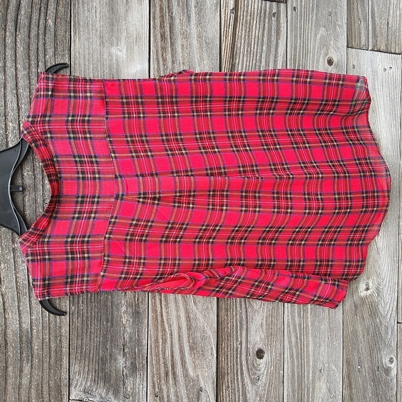 Tommy Hilfiger Red Tartan Pattern Sleevelees Blouse Size XL - Picture 5 of 9